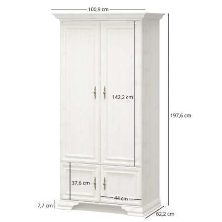 Dulapuri - Dulap IRYS, 4 usi, pin anderson, 100,9x62,2x197,6 cm