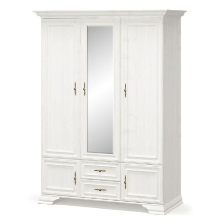 Colectia IRYS - Dulap IRYS, 5 usi, 2 sertare, cu oglinda, pin anderson, 145,1x62,2x212 cm