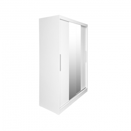Mobila Alba - Dulap KOSS 04, cu usi glisante si oglinda, 100x60x200 cm - ExpoMob