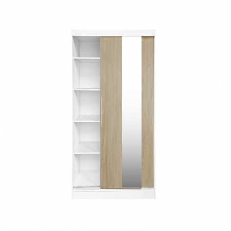 Dulap KOSS 04, cu usi glisante si oglinda, 100x60x200 cm - ExpoMob [1]