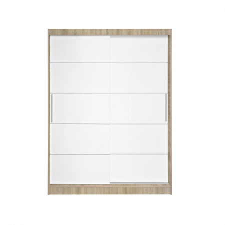 Dulap RODOS 03, usi glisante, corp somona + usi alb, 150x60x200 cm