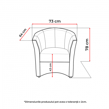 Fotoliu Fix Cafenea Stofa - Produs in Romania - ExpoMob [1]