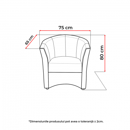 Fotoliu CAFENEA PRINT fix, 75x65x80 cm - ExpoMob [3]