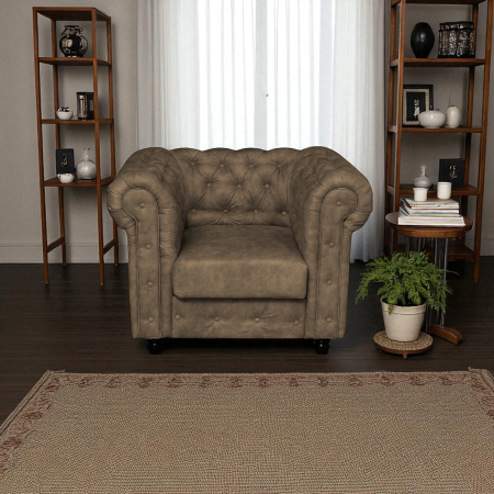 Fotoliu CHESTERFIELD fix, cu arcuri, 105x90x80 cm - ExpoMob [5]
