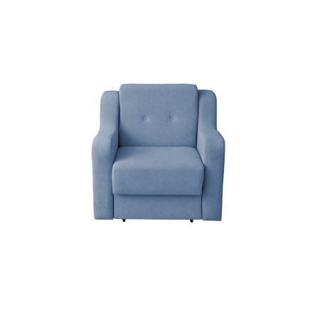 Fotoliu GINA II extensibil, cu arcuri si lada depozitare, albastru deschis, 95x100x95 cm