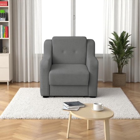 Fotoliu GINA II extensibil, cu arcuri si lada depozitare, gri inchis, 95x100x95 cm [4]