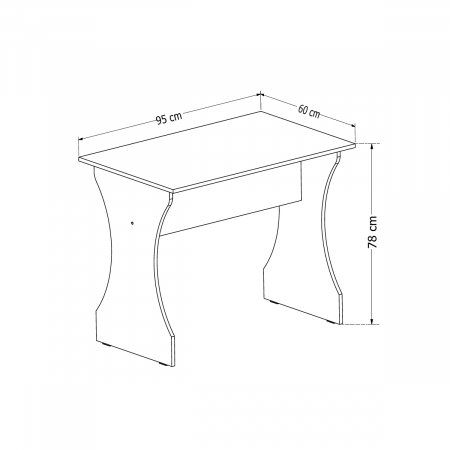 Mese Bucatarie - Masa bucatarie ADRIA, 4 persoane, 95x60x78 cm - ExpoMob