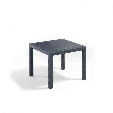 Masa de gradina CLASSI, model ratan, antracit, 90x90 cm