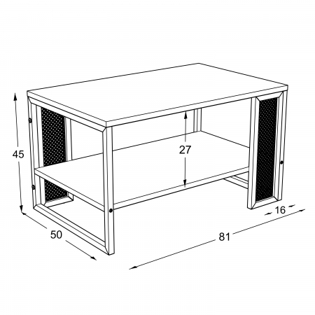 Masuta cafea MELA, 80,2x50,2x45 cm - ExpoMob [5]