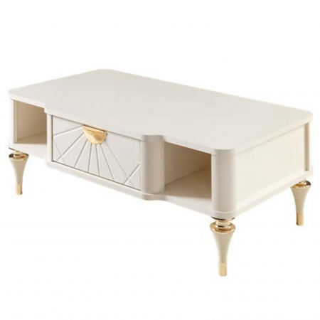 Masute Cafea - Masuta cafea YAGMUR, crem, 100x60x38 cm - ExpoMob