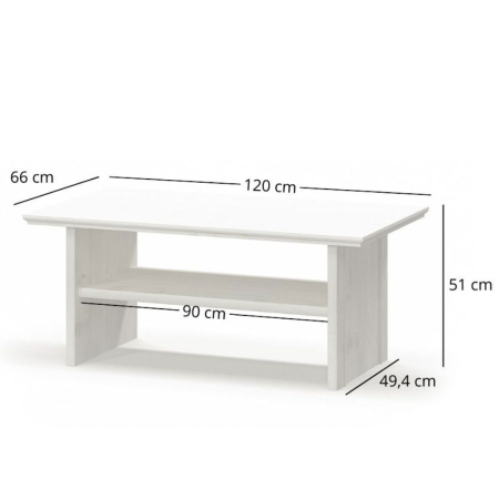 Masute Cafea - Masuta de cafea IRYS, pin anderson, 120x66x51 cm