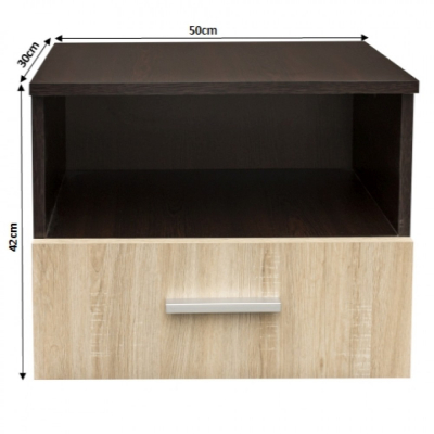 Noptiera ALMA, 1 sertar, 50x30x42 cm - ExpoMob [2]