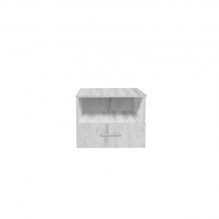 Noptiera ALMA, 1 sertar, pin antichizat, 45x32x35 cm