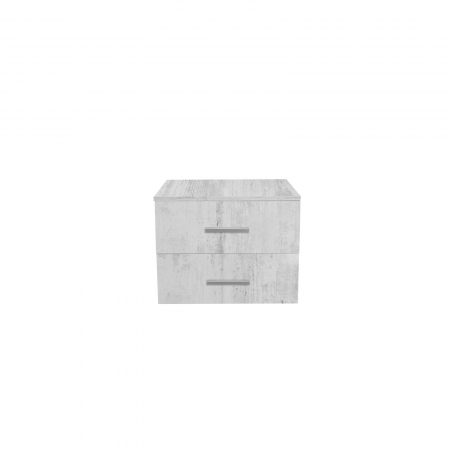 Noptiera ALMA, 2 sertare, pin antichizat, 50x30x42 cm