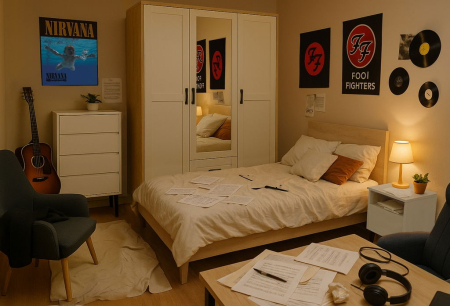 Noptiera BORG, 1 sertar, alb, 40x38,8x45,6 cm [9]