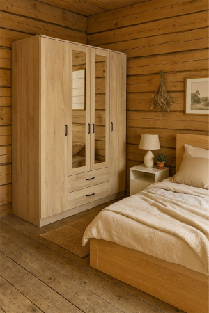 Noptiera BORG, 1 sertar, alb, 40x38,8x45,6 cm [7]