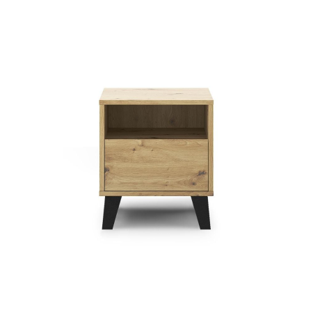 Noptiere - Noptiera BORG, 1 sertar, stejar artisan, 40x38,8x45,6 cm