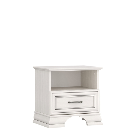 Noptiere - Noptiera cu 1 sertar TIFFANY II, crem fineline, 49x37x47,9 cm