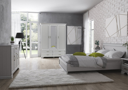 Noptiere - Noptiera cu 1 sertar TIFFANY II, crem fineline, 49x37x47,9 cm