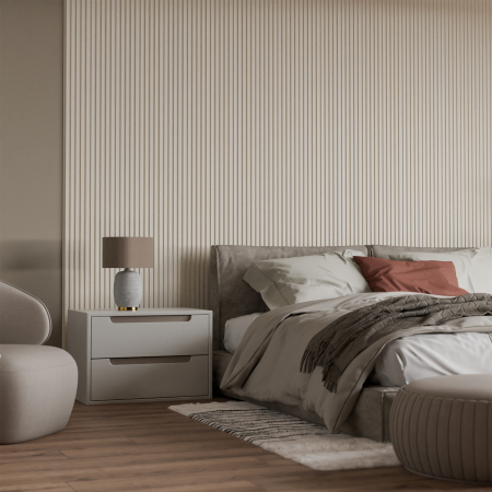 Riflaje decorative - Panou riflaj decorativ BIANCO, MDF, alb, 1,2x15,8x280 cm - ExpoMob