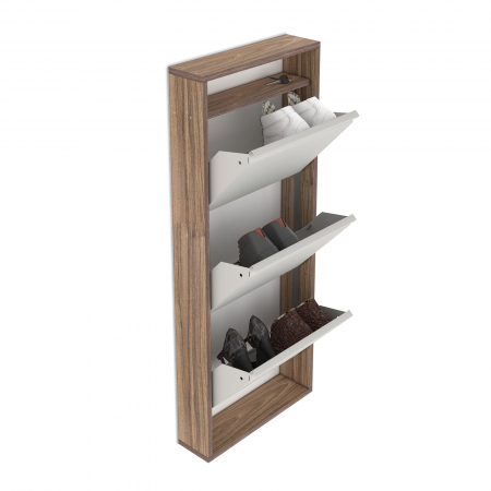 Pantofare - Pantofar HIDE, cu 3 rafturi, 50x15x124 cm - ExpoMob