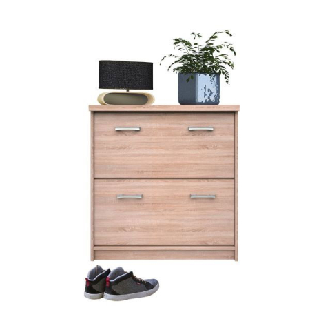 Colectia TOP MIX - Pantofar TOP MIX, 2 uși tip clapetă, stejar sonoma, 80x27x85 cm