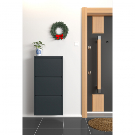 Pantofar TRIPLE, cu 3 rafturi, 55x15x100 cm - ExpoMob [2]