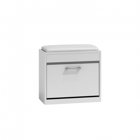 Pantofar VIGO, 3 rafturi, alb, 60x30x53 cm