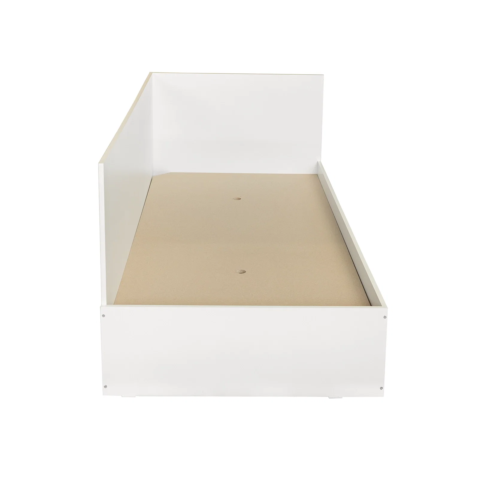 Pat Colt Alma Drept 120x200 cm, cu 2 sertare laterale pe role, colt interschimbabil, alb [4]