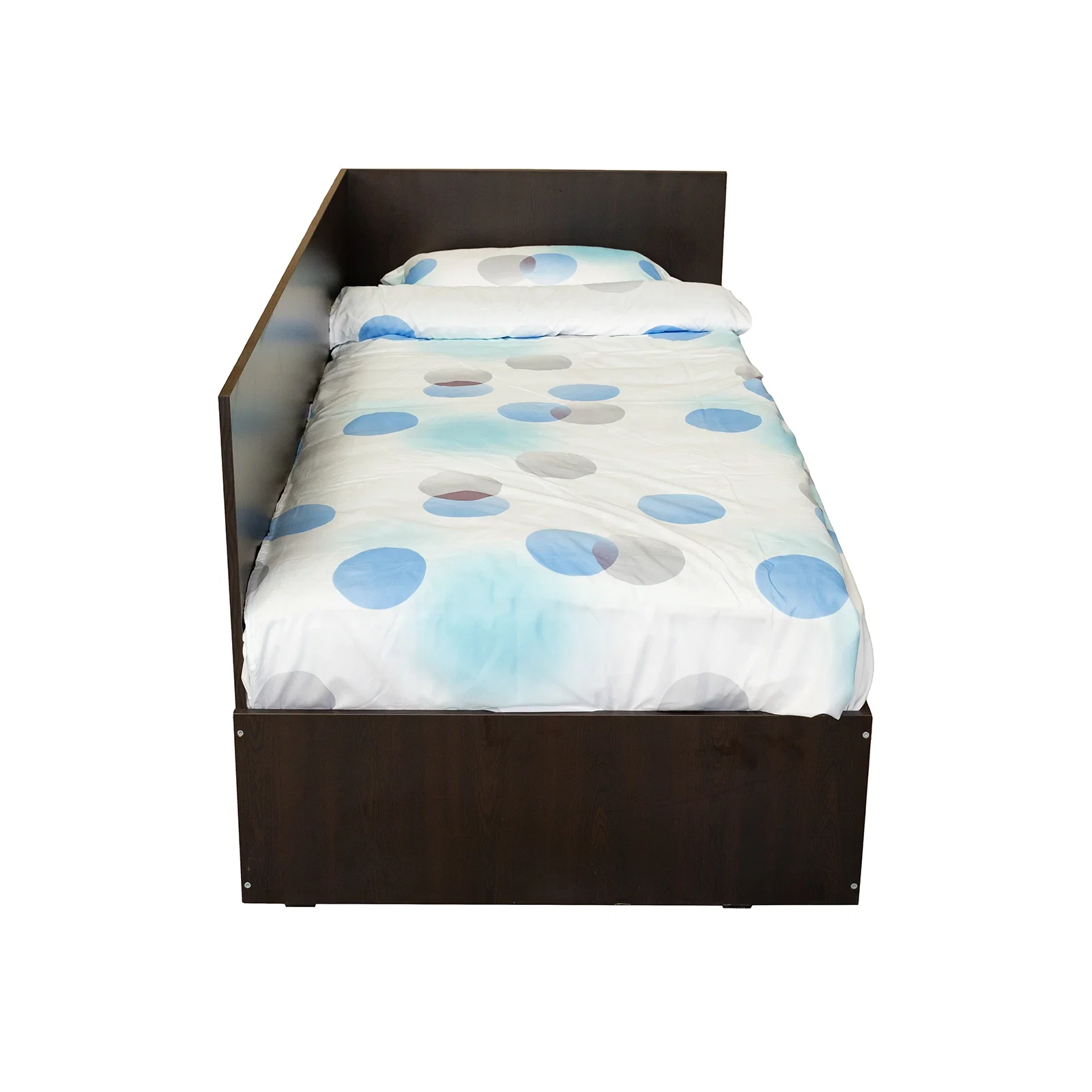 Paturi - Pat Colt Alma Drept 120x200 cm, cu 2 sertare laterale pe role, colt interschimbabil, sonoma inchis + sonoma deschis