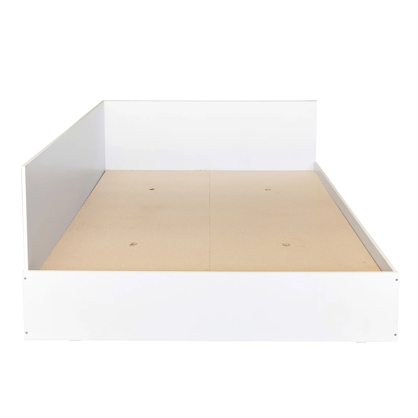 Pat Colt Alma Drept 160x200 cm, cu 2 sertare laterale pe role, colt interschimbabil, alb [5]