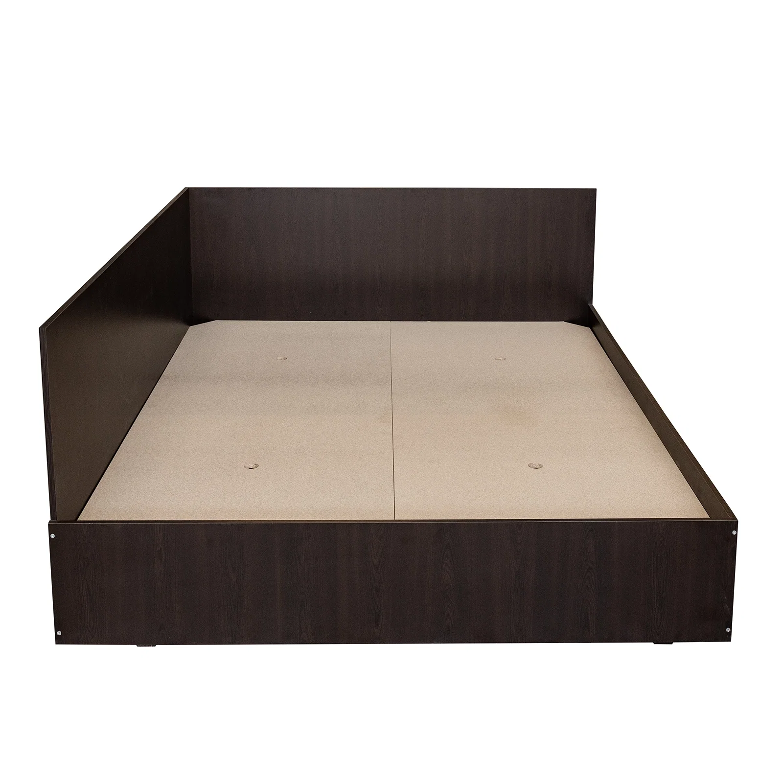 Pat Colt Alma Drept 160x200 cm, cu 2 sertare laterale pe role, colt interschimbabil, sonoma inchis + sonoma deschis [5]