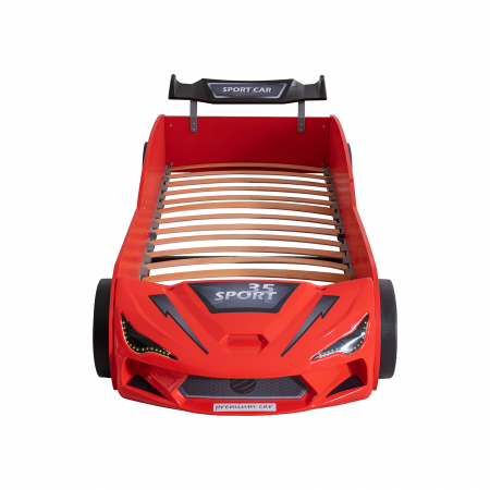 Pat pentru copii masina MVN2 ECO, cu faruri, 90x200 cm - ExpoMob [3]