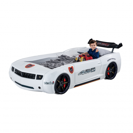 Pat pentru copii masina CAMARO, cu leduri, 90x190 cm  - ExpoMob [2]