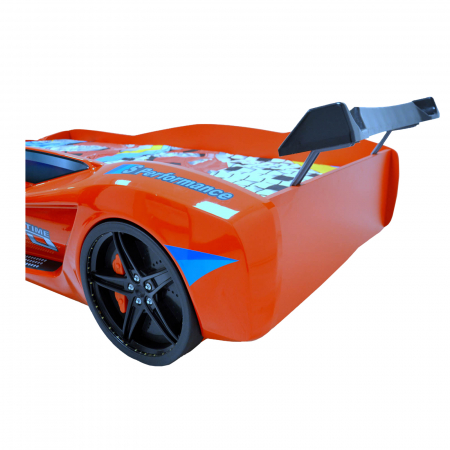 Pat pentru copii masina MVN1, cu sunet, telecomanda si lumini LED, 90x190 cm - ExpoMob [4]