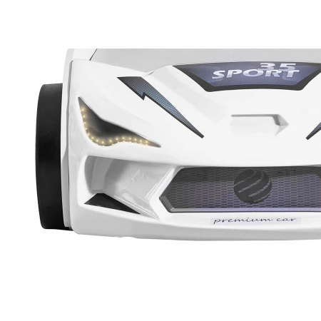 Pat pentru copii masina MVN2 ECO, cu faruri, 90x200 cm - ExpoMob [5]