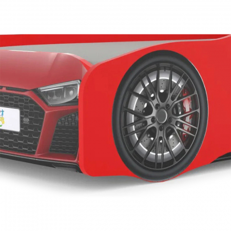 Pat pentru copii masina ULTRA ECO RED, 90x190 cm  - ExpoMob [4]