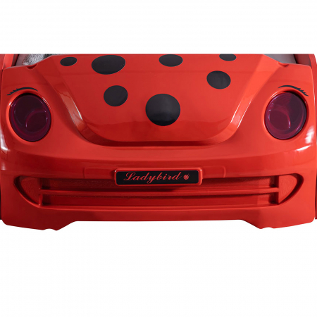 Pat pentru copii masina VOSVOS ECO, cu faruri, lumini led, 90x190 cm - ExpoMob [4]