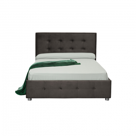 Pat tapitat LUXOR, 160x200 cm, cu sezut rabatabil, spatiu depozitare - ExpoMob [1]