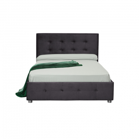 Pat tapitat LUXOR, 180x200 cm, cu sezut rabatabil, spatiu depozitare - ExpoMob [1]