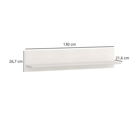 Rafturi - Raft suspendat TIFFANY II, crem fineline, 130x21,6x26,7 cm