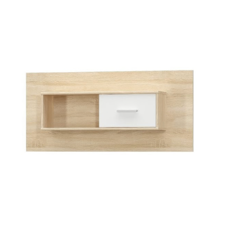 Colectia TIPS - Raft suspendat TIPS, 1 usa, stejar sonoma + alb, 120x23x55 cm