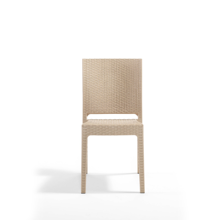 Scaun de gradina NICE, model ratan, cappuccino, 59x44x88 cm [3]