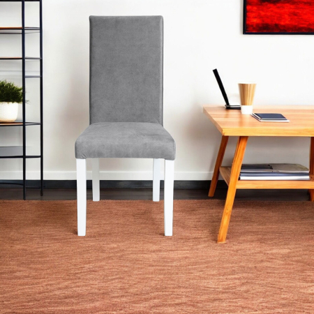 Scaun living TEO, picioare lemn alb, stofa z, 46x60x98 cm [3]