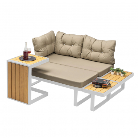 Seturi Masa si Scaune Gradina - Set de gradina LEGO, coltar + masa, 60x139.5x81 cm - ExpoMob