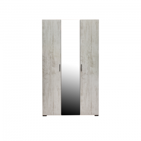 Dormitoare - Set dormitor ECONO, 4 piese, pat 160x200 cm, dulap 3 usi, 2 noptiere, pin antichizat + turcoaz - ExpoMob