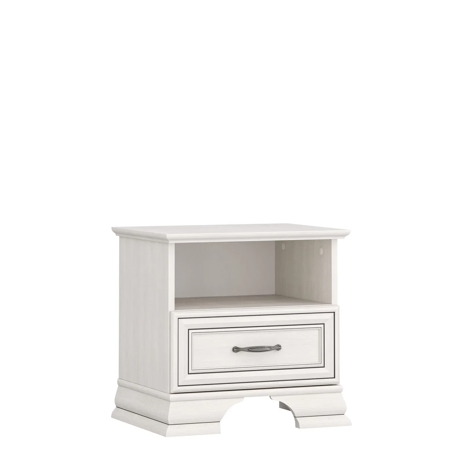 Set dormitor TIFFANY II, 5 piese, pat 160x200 cm, dulap 3 usi si 4 sertare, comoda, 2 noptiere, crem fineline [7]