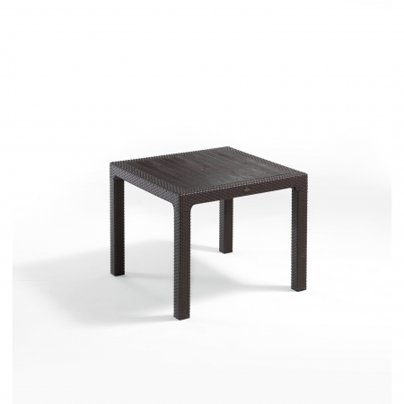 Seturi Masa si Scaune Gradina - Set gradina cu masa CLASSI 90x90 cm + 4 scaune PARIS 62x58x88 cm, model ratan, maro - ExpoMob