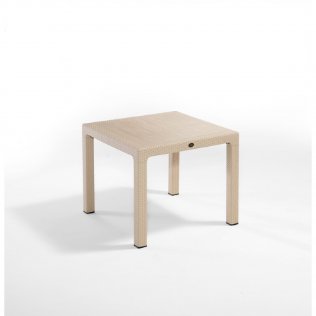 Seturi Masa si Scaune Gradina - Set gradina cu masa CLASSI 90x90 cm + 2 scaune PARIS 62x58x88 cm, model ratan, cappuccino - ExpoMob