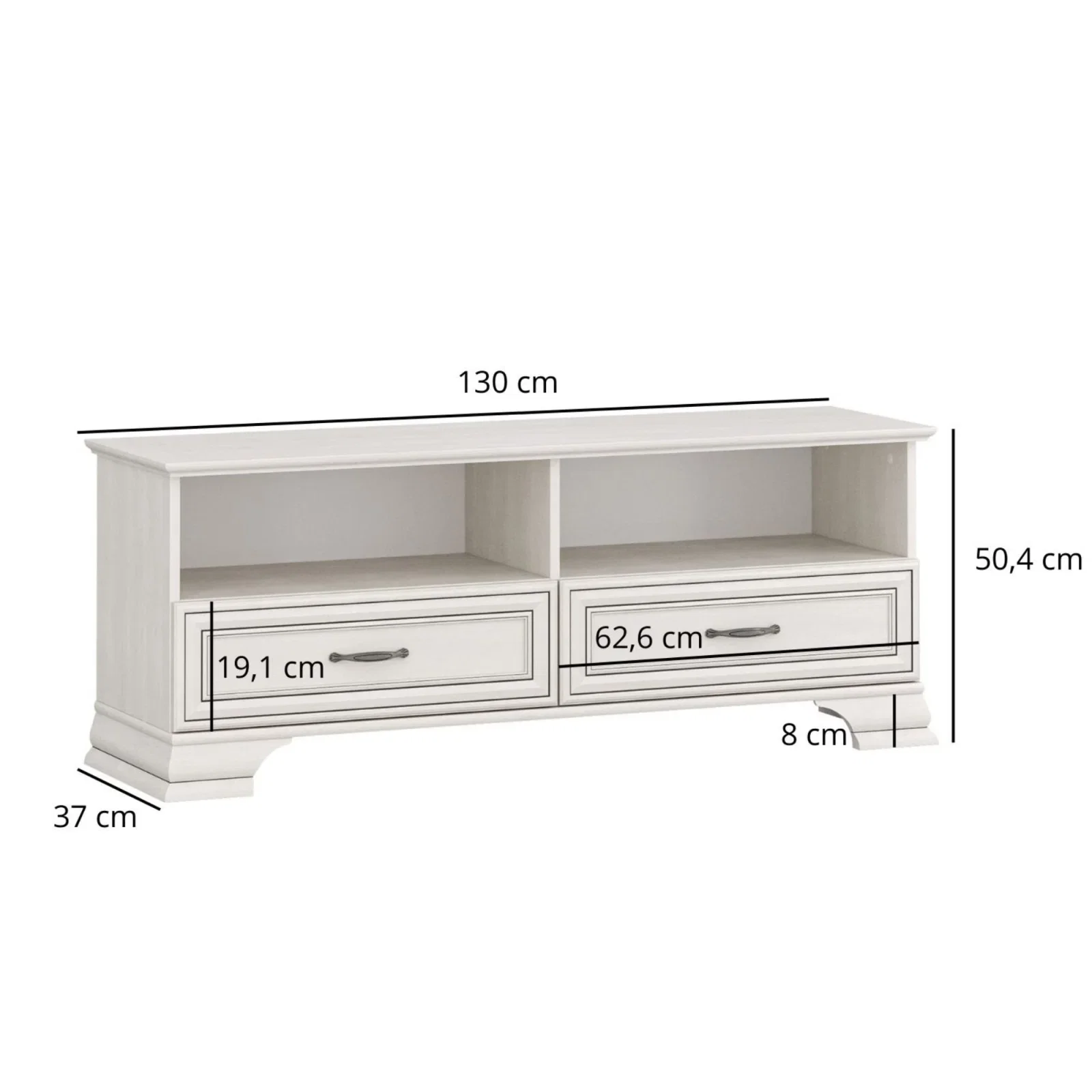 Set living TIFFANY II, 3 piese, comode TV cu 2 sertare, comoda cu 3 usi si 1 sertar, masuta de cafea, crem fineline [6]